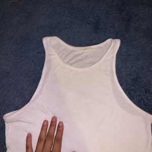 Ribbed White Crop Top